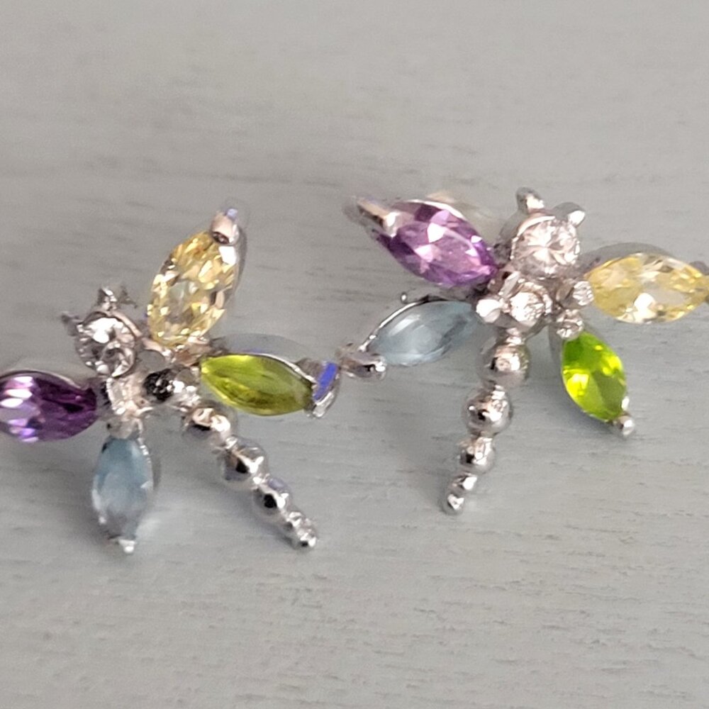 Dragonfly Gemstone Earrings